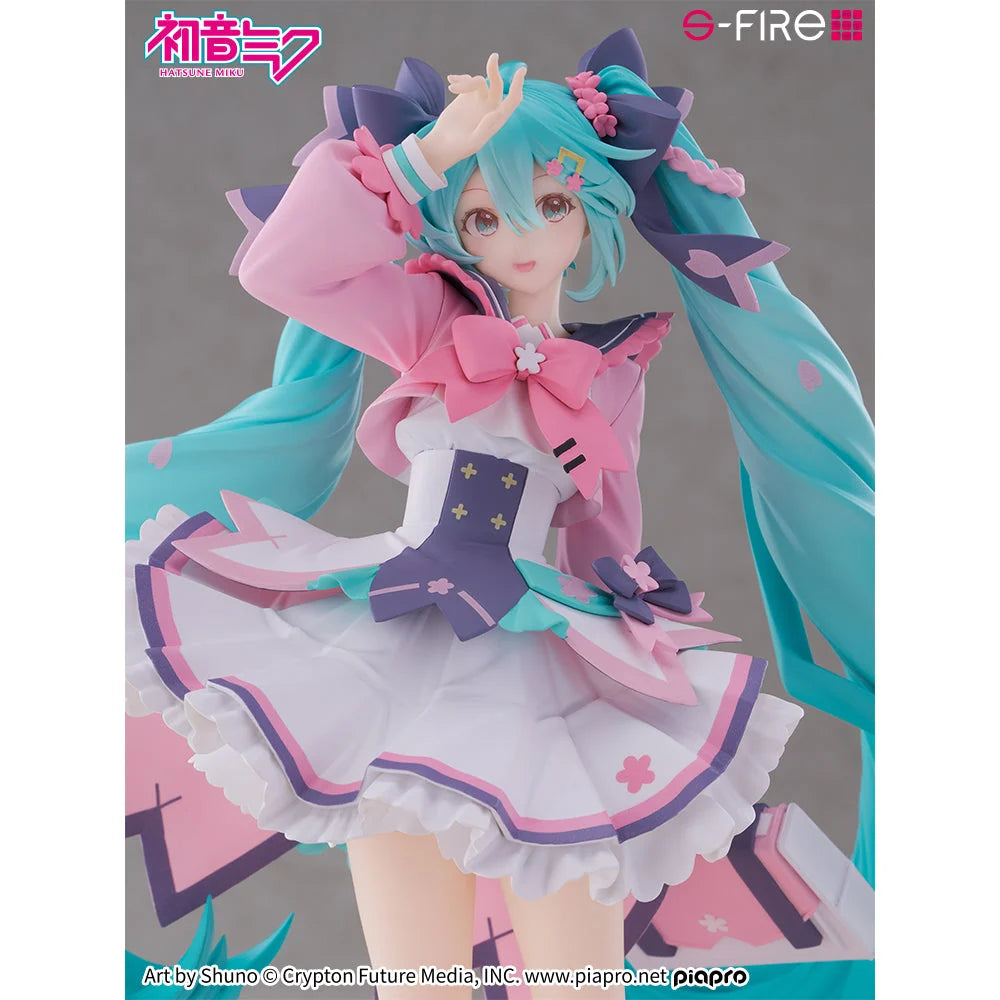 SEGA S-FIRE Hatsune Miku New School Year PVC 23cm Sakura Base Figure