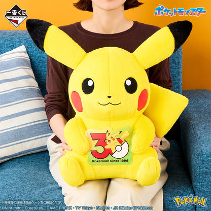 Pokémon 30th Anniversary Last One Prize Pikachu Male Form Plush Exclusive