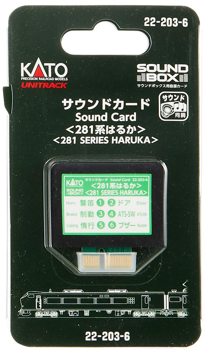 Kato N Gauge 281 Series Haruka Sound Card 22-203-6 Model Supplies