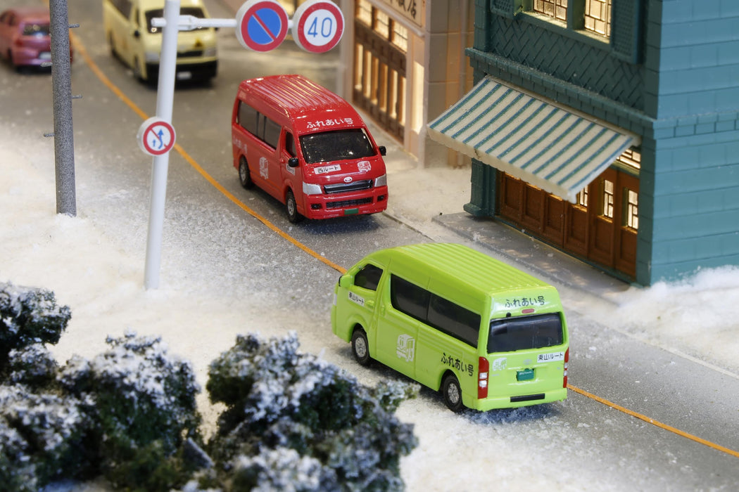 Lot de 4 dioramas pour bus Toyota Hiace Super Long de calibre N Kato