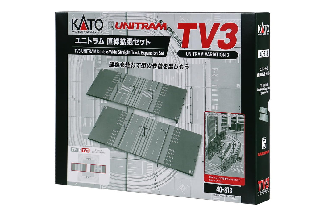 Kit d'extension de ligne droite Unitram Kato N Gauge Tv3 40-813 Modèle de rail