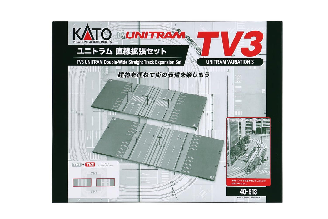 Kit d'extension de ligne droite Unitram Kato N Gauge Tv3 40-813 Modèle de rail