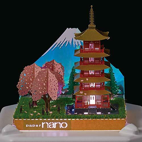 Kawada Pn-144 Papernano Five-storied Pagoda & Mt.fuji Cherry Blossoms