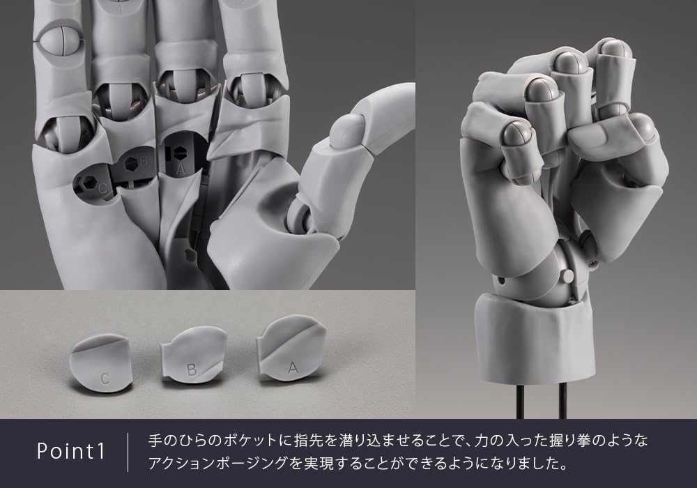 Kotobukiya Hand Model Mens R Gray 1/1 Scale Figure by Takahiro Kagami