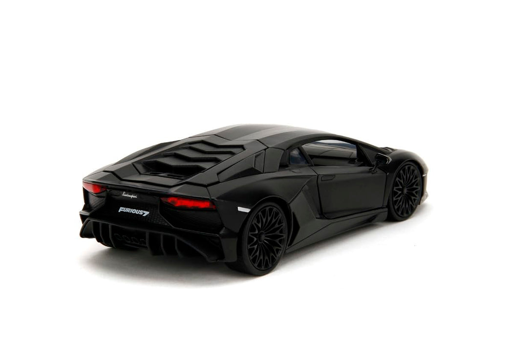 Kyosho 1/24 Scale Lamborghini Aventador SV Black Model - Fast & Furious Series