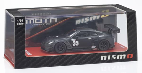Kyosho 1/64 Nismo R35 GT-R GT3 Test Car Matte Black Diecast with LED Lights