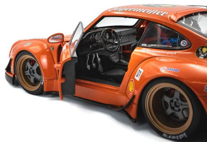Kyosho Solido 1/18 RWB Kit 2020 Orange Diecast Model Car S1808506