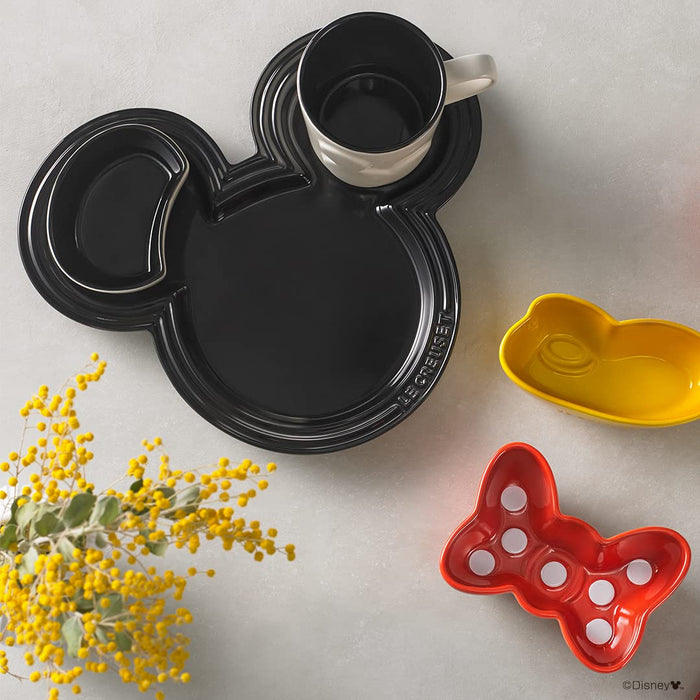 Le Creuset Disney Mickey Mouse Tableware Set Shiny Black Japanese Edition- Japan Figure Store - #1 Bring To You The Best Japanese Goods