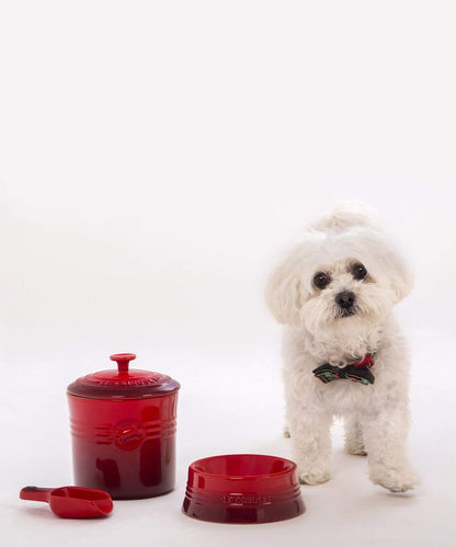 Le Creuset Cherry Red Pet Food Container with Scoop for Dogs and Cats- Japan Figure Store - #1 Bring To You The Best Japanese Goods
