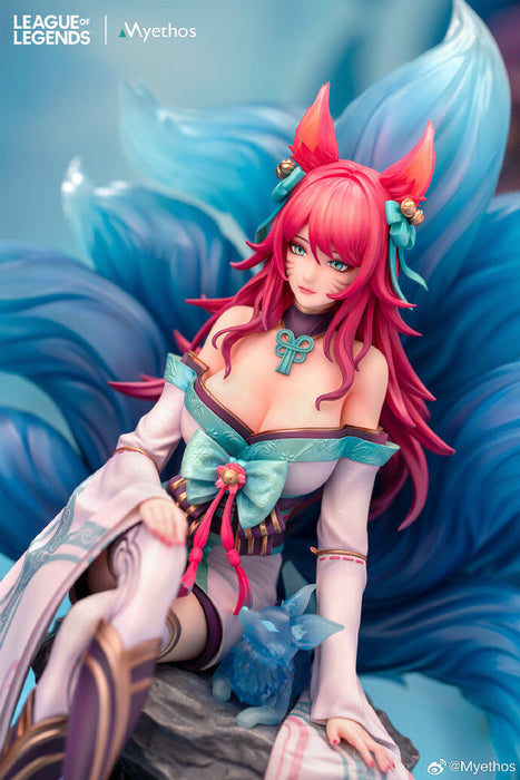 Figurine Myethos Ahri Spirit Blossom à l'échelle 1/7 de League of Legends à collectionner