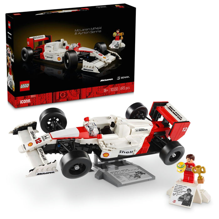 Lego Icon McLaren MP4/4 Ayrton Senna F1 Modellauto-Spielzeug 10330 für Erwachsene