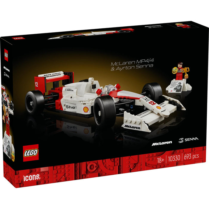 Lego Icon McLaren MP4/4 Ayrton Senna F1 Modellauto-Spielzeug 10330 für Erwachsene