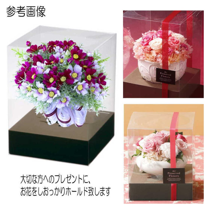 Grand coffret de fleurs préservées Lupin avec support 3D et boîte cadeau - Fabriqué au Japon