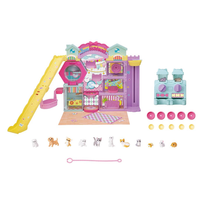 Takara Tomy Licca-Chan Dog and Cat Share House Toy Set with Bonus Items