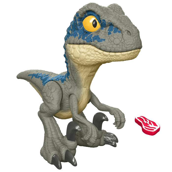 Mattel Jurassic World Kick &amp; Chew Baby Blue Dinosaurierspielzeug – 17,8 cm, ab 4 Jahren