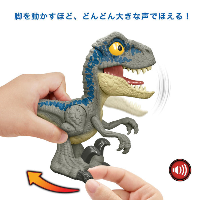 Jouet dinosaure bleu Mattel Jurassic World Kick &amp; Chew - 17,8 cm, à partir de 4 ans