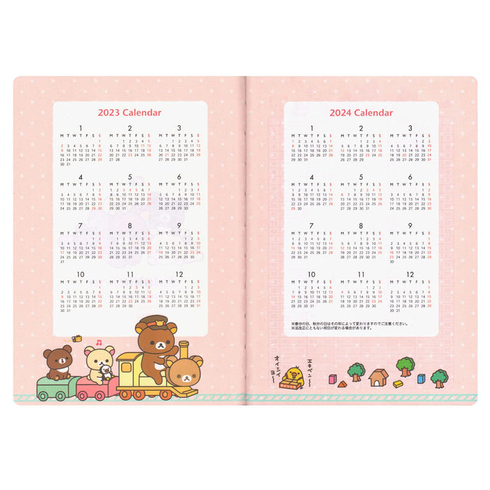 San-X Rilakkuma Me67105 B6 Monthly Pocket Schedule Notebook