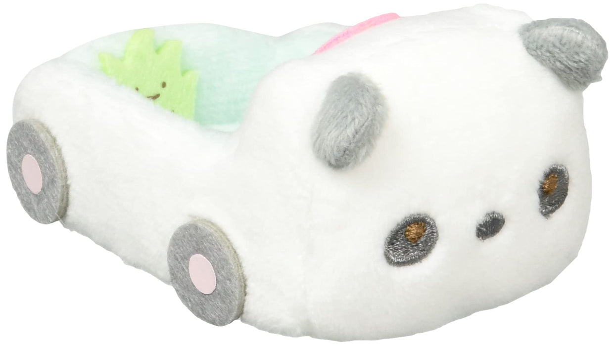 San-X Sumikkogurashi Sumikko Animal Park Hand-Held Plush Toy Panda Car