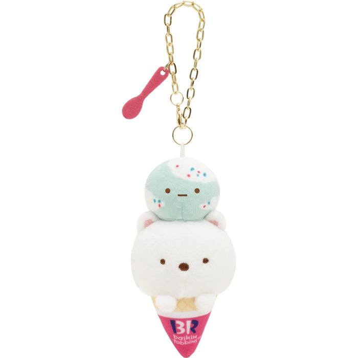 Peluche ours polaire San-X Sumikko Gurashi X Baskin Robbins avec douche éclatante