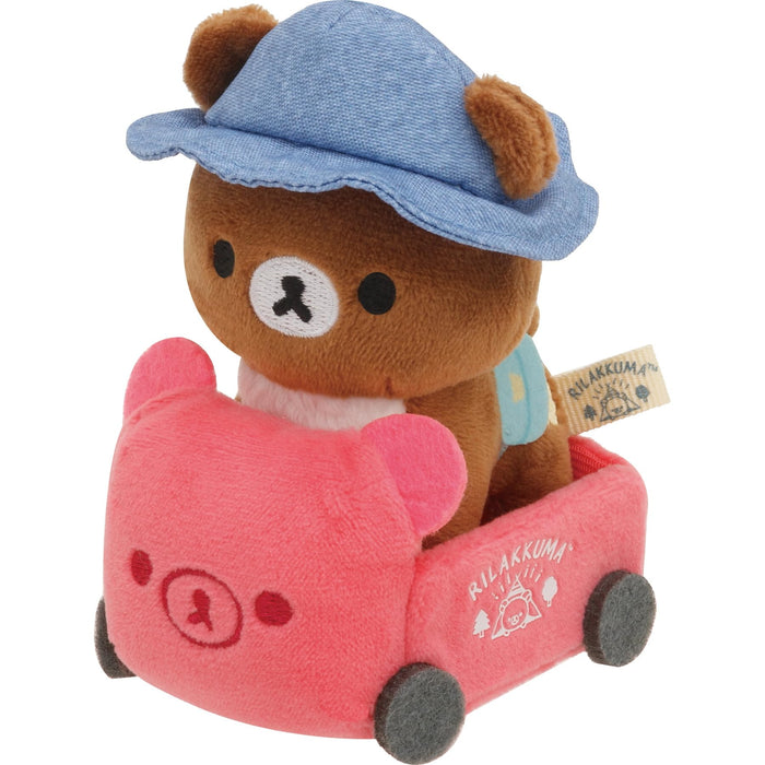 Ensemble de jouets en peluche de la taille d'une main San-X Rilakkuma Komorebi Camp Mo10801