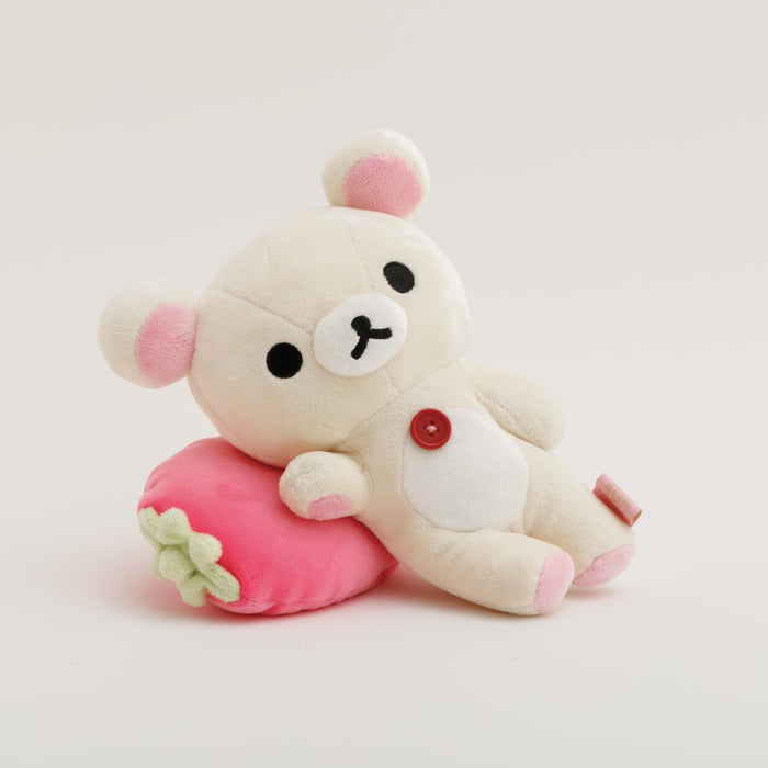 Coussin en perles de fraise San-X Rilakkuma Mo33901 - Oreiller doux et confortable