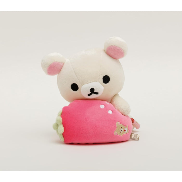 San-X Rilakkuma Strawberry Bead Cushion Mo33901 - Soft and Comfy Pillow