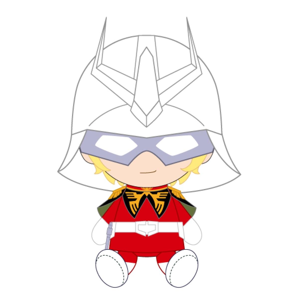 Big Bandai Namco Mobile Suit Gundam Chibi Plush Char Aznable Toy- Japan Figure Store - #1 Bring To You The Best Japanese Goods