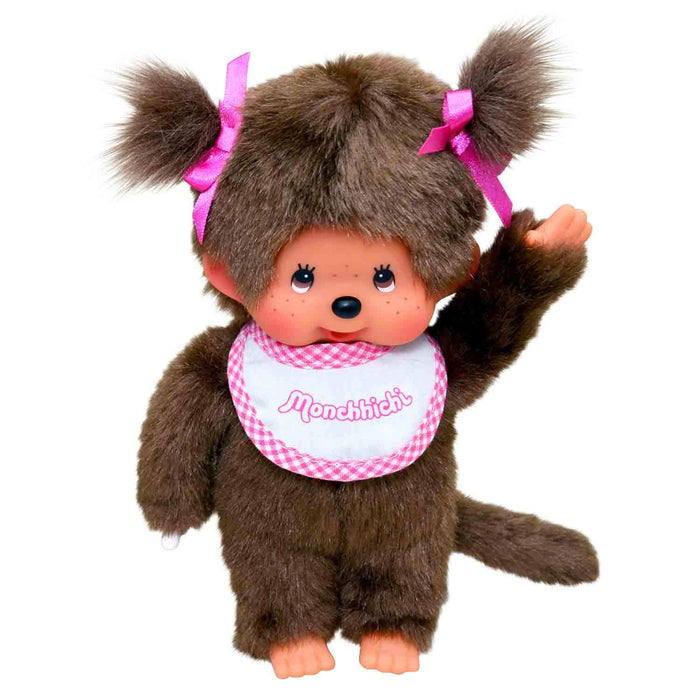 Sekiguchi Monchhichi Plush Toy Twintail Girl Ribbon Pink 20Cm