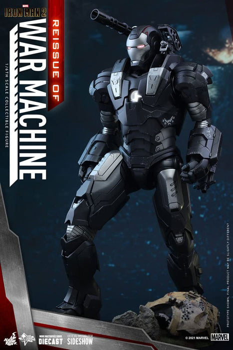 Hot Toys Movie Masterpiece Iron Man 2 War Machine 1/6 Scale Silver Figure