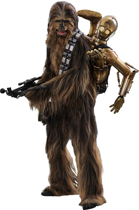Hot Toys 1/6 Scale Star Wars Chewbacca and C-3PO Figure The Empire Strikes Back