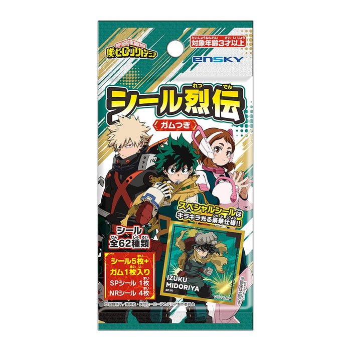 Ensky My Hero Academia Aufkleber Retsuden, 20-teiliges Süßigkeiten- und Kaugummi-Set