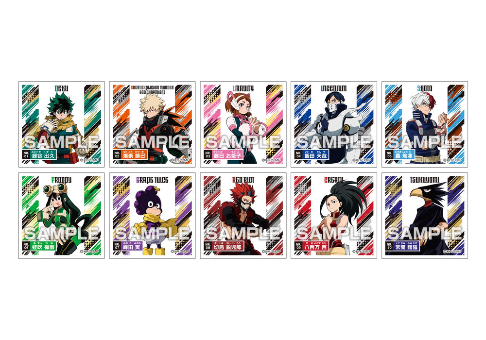 Ensky My Hero Academia Aufkleber Retsuden, 20-teiliges Süßigkeiten- und Kaugummi-Set