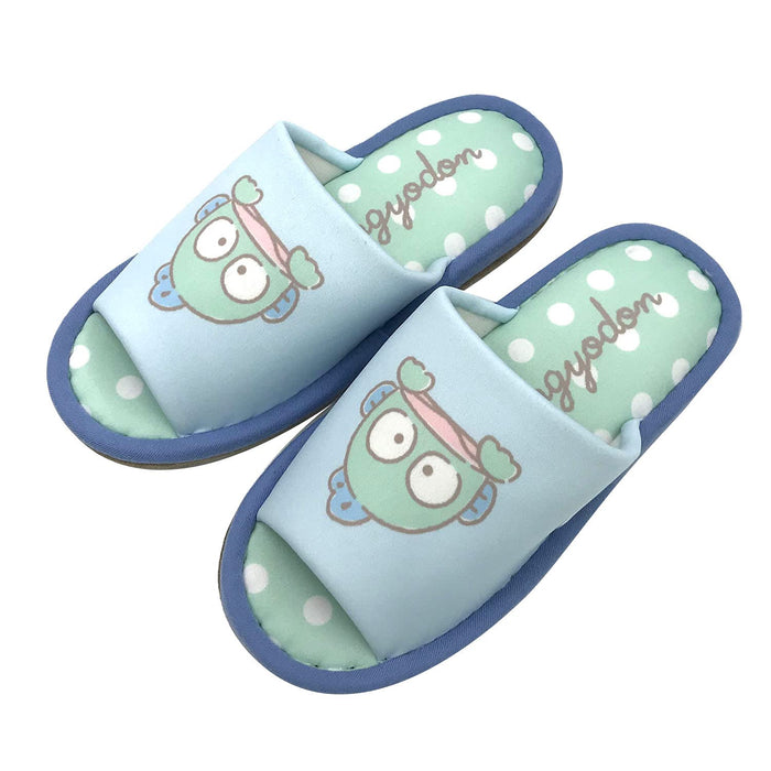 Nippon Slippers Sanrio Hangyodon Blue Soft Slippers 22-24 Cm