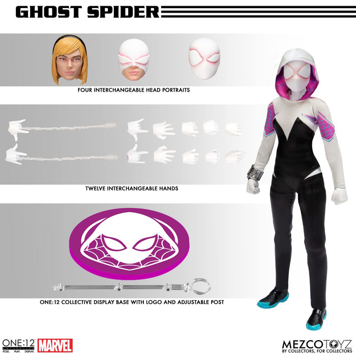 Mezco Toys One12 Collective Marvel Ghost Spider 1/12 Action Figure