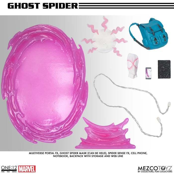 Mezco Toys One12 Collective Marvel Ghost Spider 1/12 Action Figure