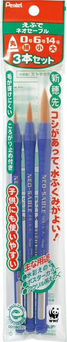 Pentel Neo Sable-Pinselset, 3er-Pack – XZBNR-3S