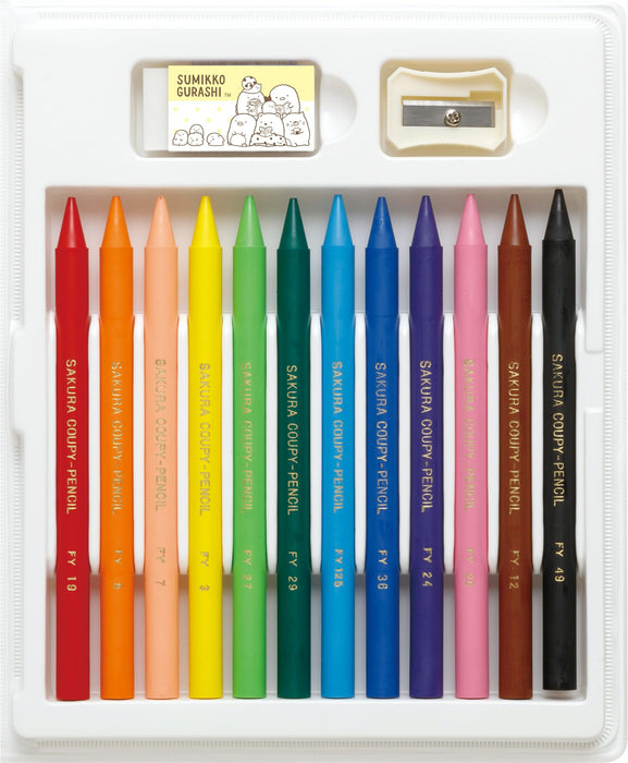 Coffret San-X Ph15602 Sumikko Gurashi Coupy - Crayons de couleur vibrants