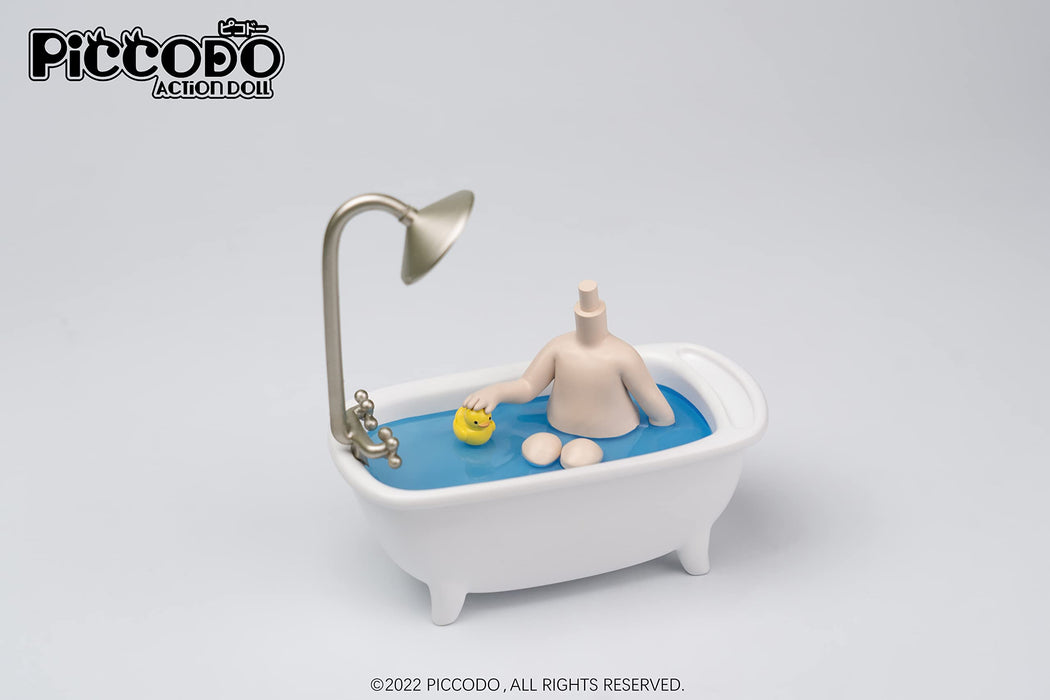 Genesis Piccodo Action Doll Head Stand Bathtub Diorama - White Doll Stand