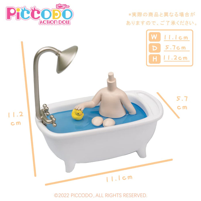 Genesis Piccodo Action Doll Head Stand Bathtub Diorama - White Doll Stand