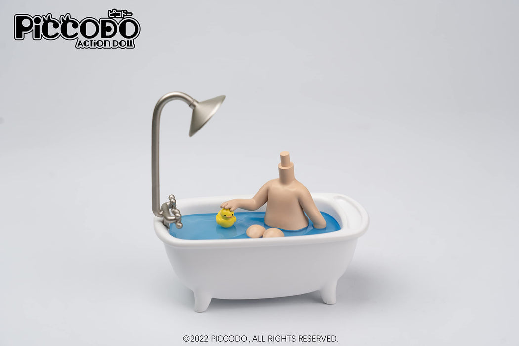 Genesis Piccodo Action Doll Diorama Head Stand Bathtub Natural Finish