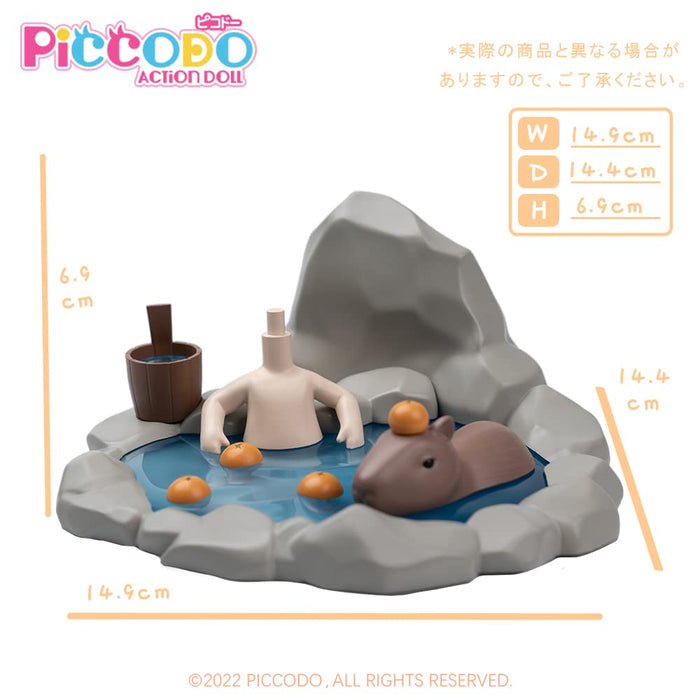 Genesis Piccodo Onsen Puppe Weiß Action Diorama Kopfständer