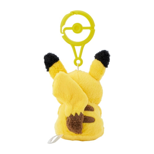 Pokemon Pikachu Mascot Keychain with Carabiner Clip for Easy Attachment