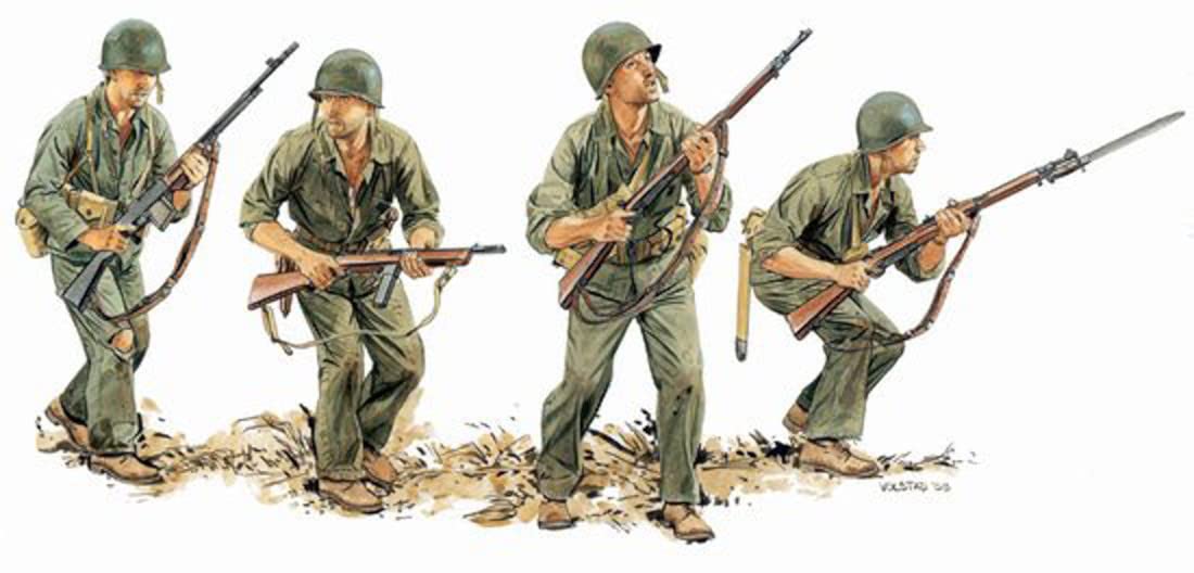 Tamiya 1/35 WWII US Marines Guadalcanal 1942 Plastikmodellbausatz Dr6379