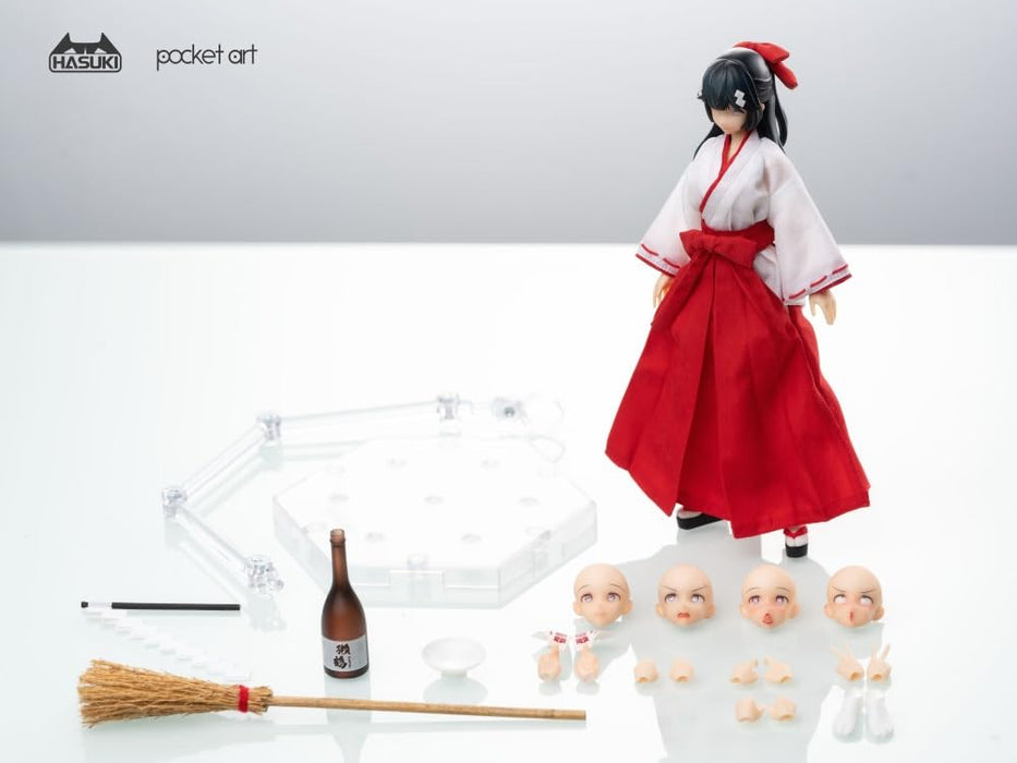 Hasuki Pocket Art Pa005 Exorcism Shrine Maiden Tsubaki Figurine 1/12 Scale