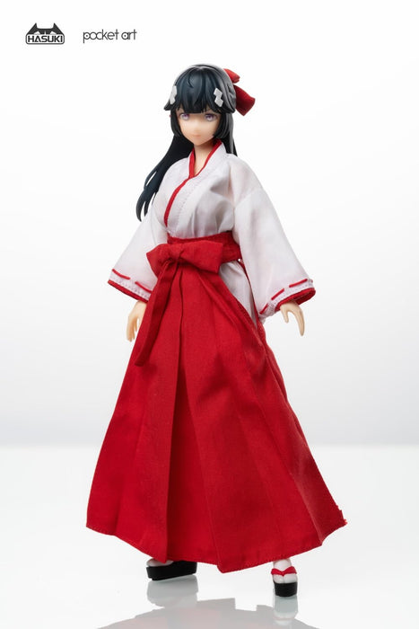 Hasuki Pocket Art Pa005 Exorcism Shrine Maiden Tsubaki Figurine 1/12 Scale