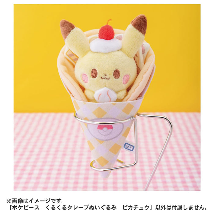 Takara Tomy Pocket Monsters Poke Pieces Pikachu Crepe Plush Toy