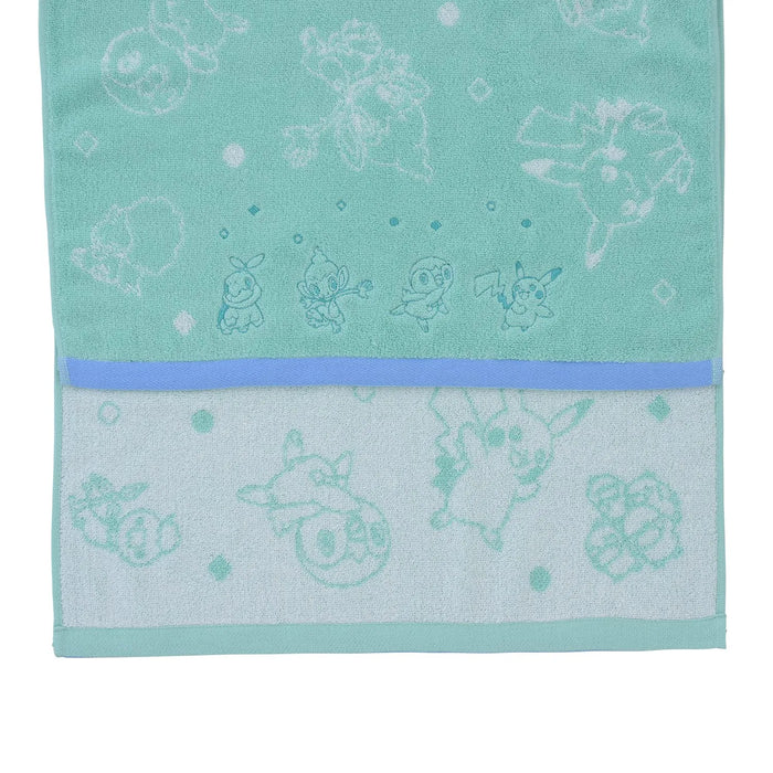 POKEMON CENTER ORIGINAL Mini Bath Towel Pikachu And Sinnoh Pokemon Green- Japan Figure Store - #1 Bring To You The Best Japanese Goods