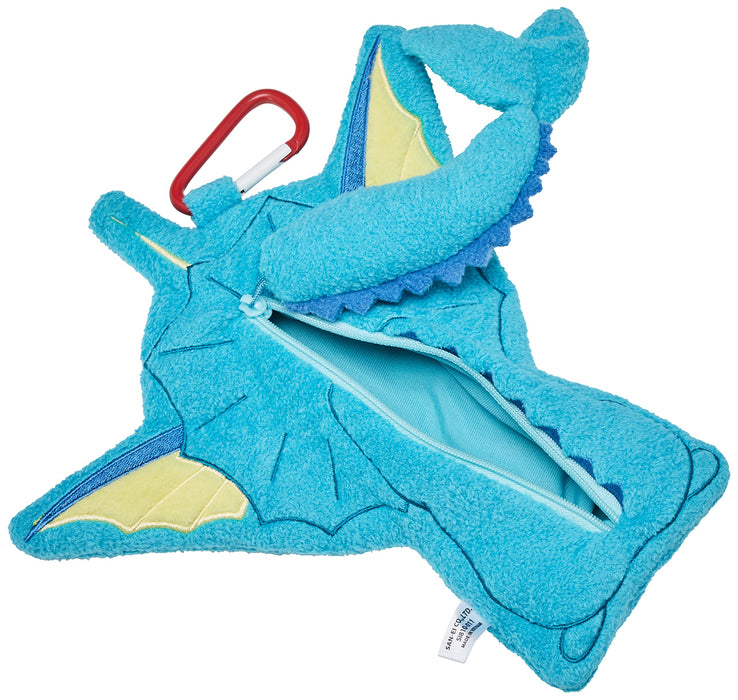 Sanei Boeki Pokemon Vaporeon Flat Fluffy Pouch - Soft and Adorable Storage