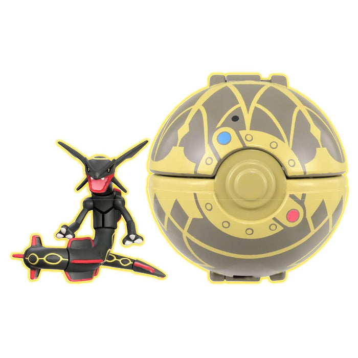 Figurine Pokémon Moncolle Pokedelze Rayquaza Noir Ancienne Monster Ball de Takara Tomy