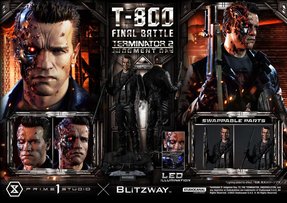 Prime 1 Studio T-800 Final Battle 1/3 Scale Figure 74.7cm Terminator 2 Model